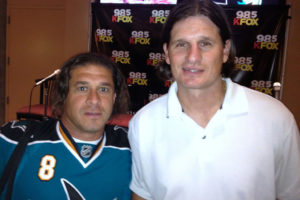 Center Mike Ricci played for both the Philadelphia Flyers and the San Jose Sharks.